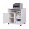 Basicwise Printer Kitchen Office Storage Stand With Casters, White QI003556.W - alternate 1